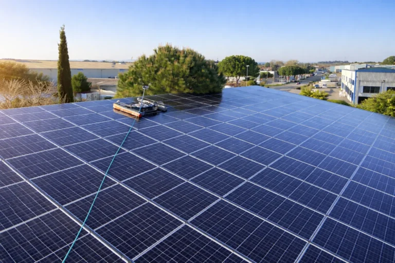 Nettoyage d’une ombrière photovoltaïque Bordeaux
