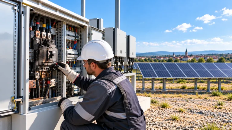 Maintenance d’un coffret électrique solaire brûlé